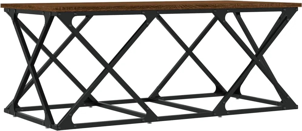 vidaXL barna tölgyszínű szerelt fa dohányzóasztal 100 x 49 x 40 cm