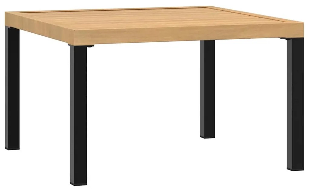 fekete alumínium kerti dohányzóasztal 65 x 65 x 40 cm