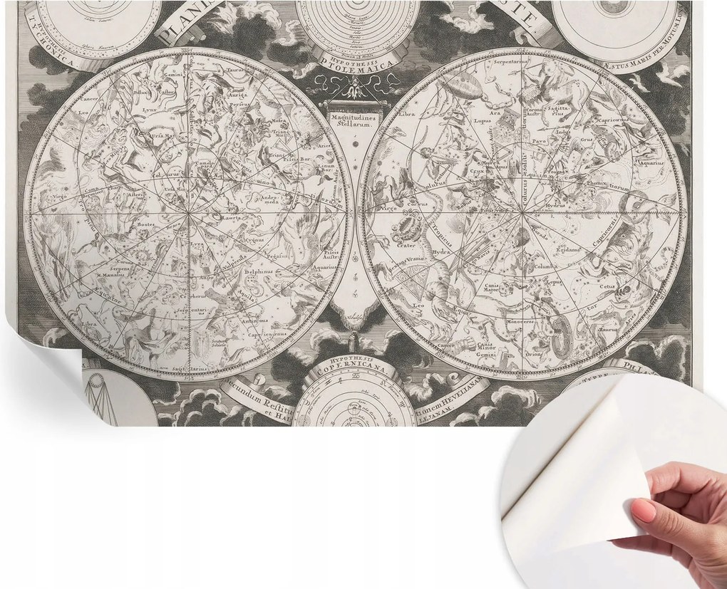 Öntapadós Dekoratív Fotótapéta Hálószobába Csillagos térkép 416x254 cm