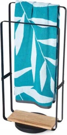 Fém törölközőtartó fekete 40 x 83 x 15 cm