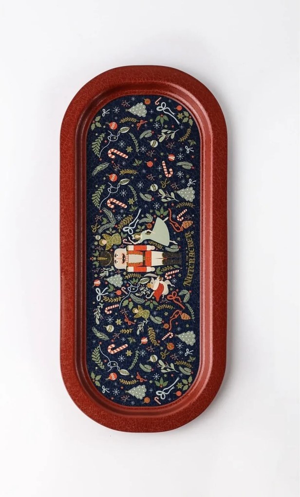 Fém tálca 16 × 35 cm