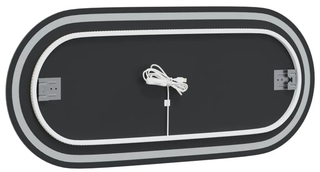 ovális LED-es fürdőszobai tükör 100 x 45 cm