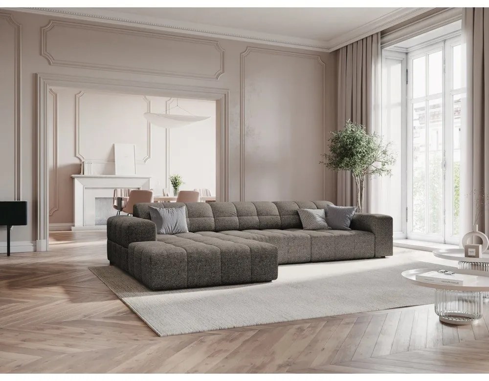 Sötétszürke sarokkanapé (bal oldali) Chicago – Cosmopolitan Design