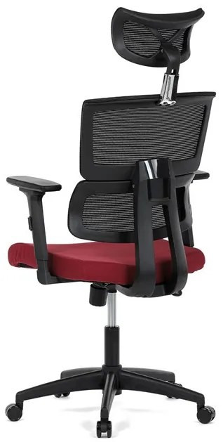 Vörös hálós irodai szék hintamechanikával. KA-B1025 BOR