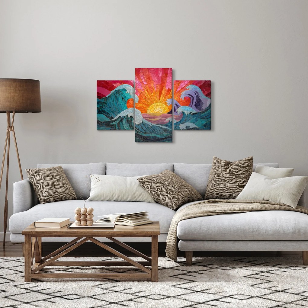 Kép - Hullámmozaik (90x60 cm)