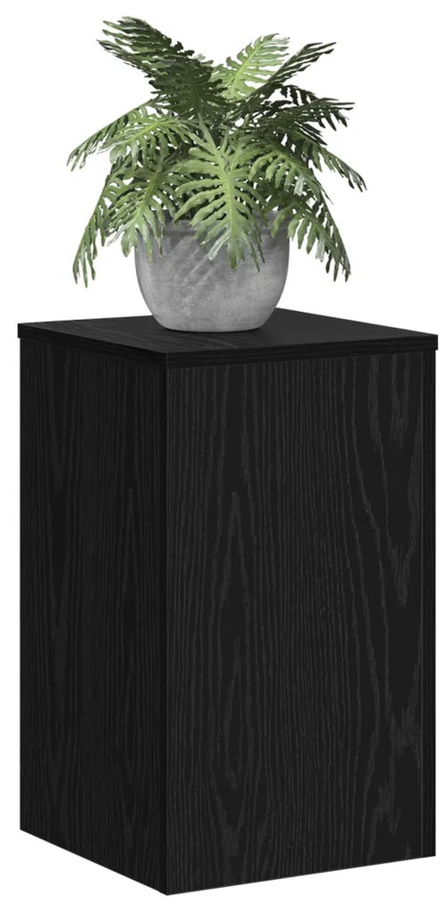 Növényállványok 2 db Fekete tölgy 30x30x50 cm MDF
