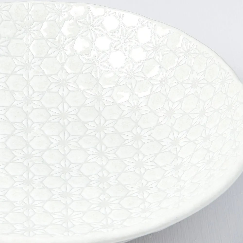 Star fehér kerámia mélytányér, ø 24 cm - MIJ