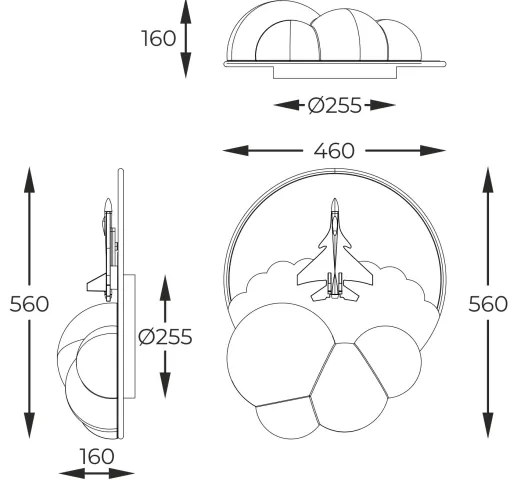 Zuma Line MX4024-1-3WT - LED Mennyezeti lámpa FOCUS LED/37W/230V