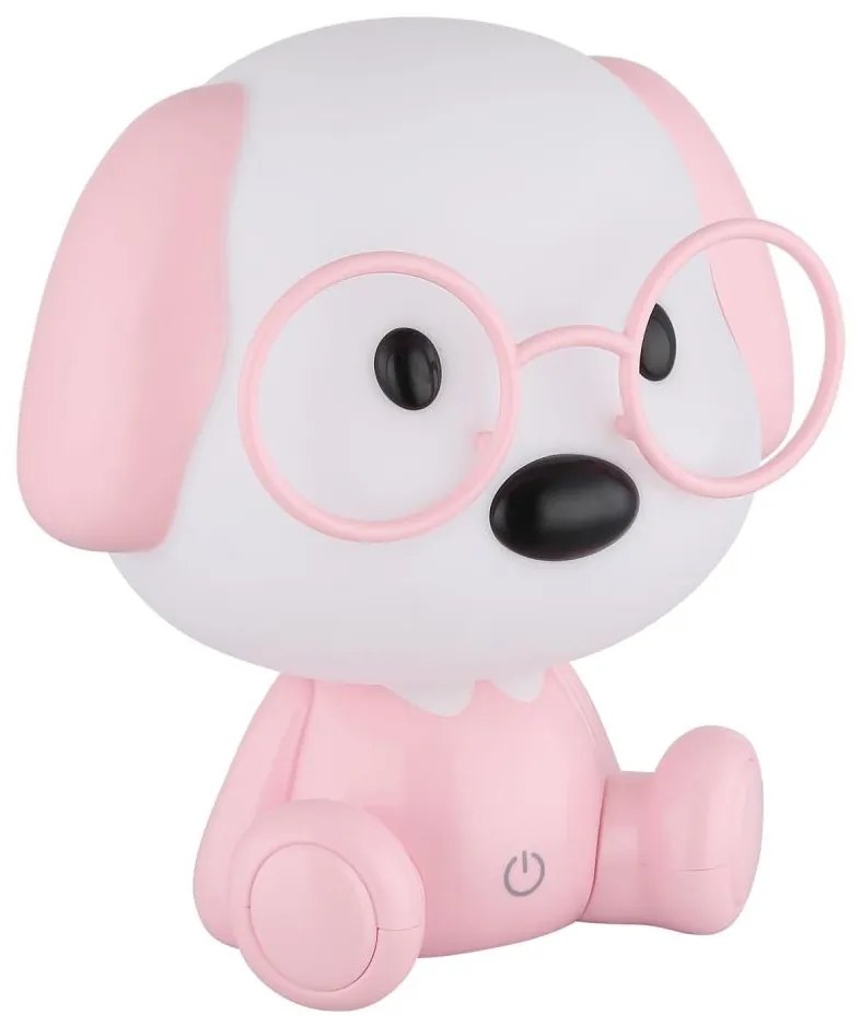 Globo 21761P - LED töltős gyerek éjjeli lámpa PUPPY 1W/5V 500 mAh rózsaszín