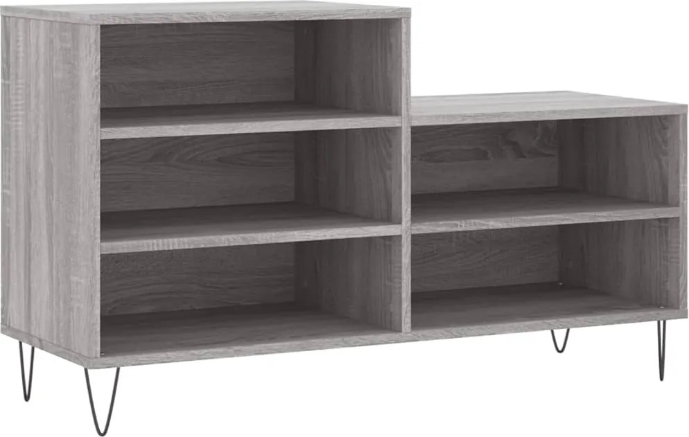 vidaXL szürke sonoma színű szerelt fa cipősszekrény 102x36x60 cm