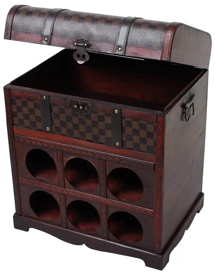 Barna bortartó szekrény, palackok száma 6, 41x48 cm – Deco Pleasure