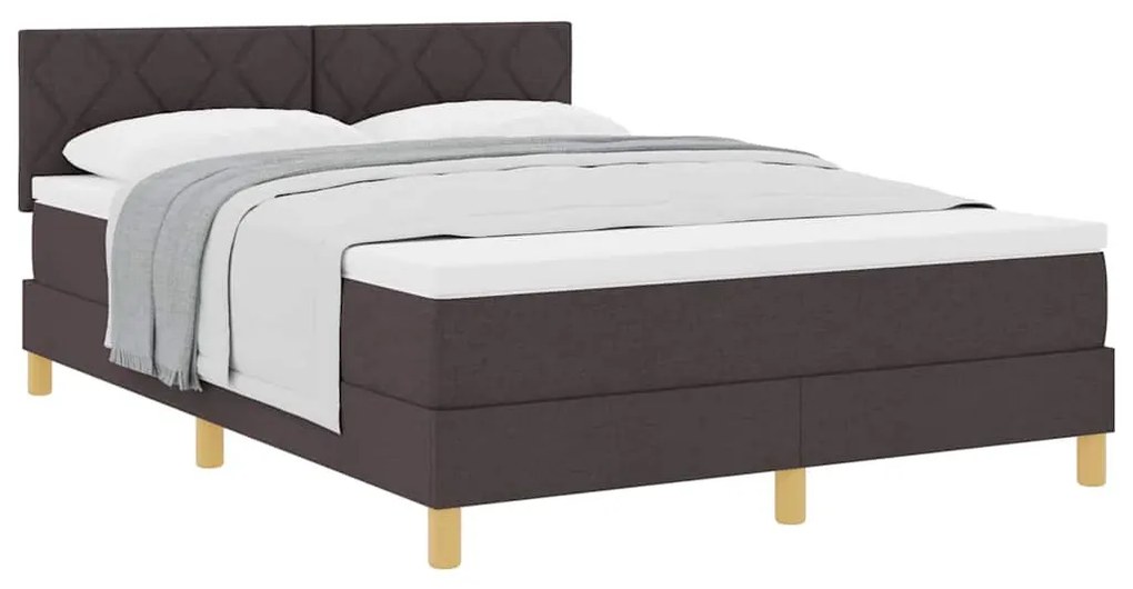Boxspring ágy matraccal sötétbarna 160 x 200 cm szövet