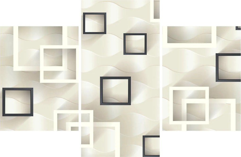 Geometriai absztrakt kép (90x60 cm)