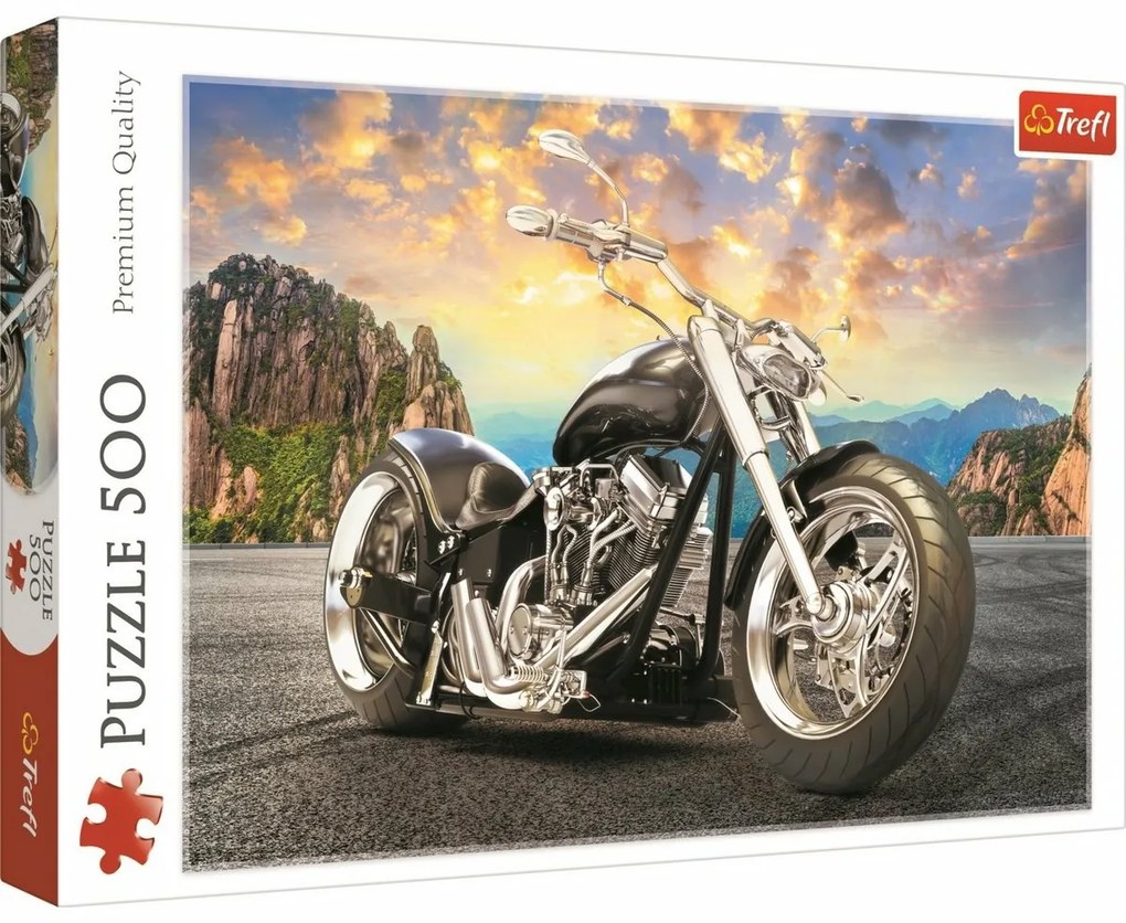 Trefl Fekete motoros puzzle, 500 db
