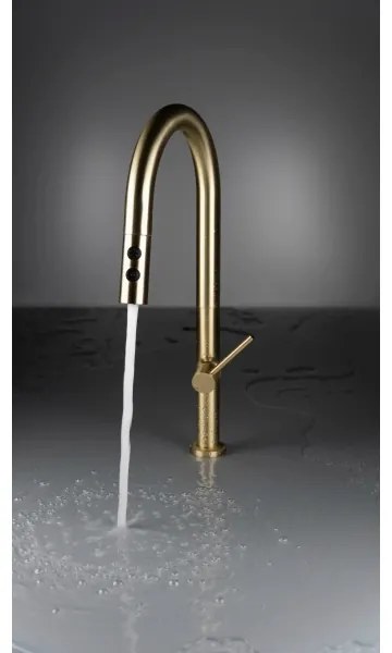 Deante BQO_R72M - Mosogatócsap kihúzható permetezővel OLFATO csiszolt arany