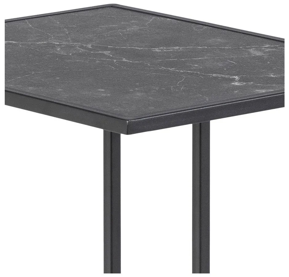 Tárolóasztal márvány dekoros asztallappal 43x35 cm Infinity – Actona