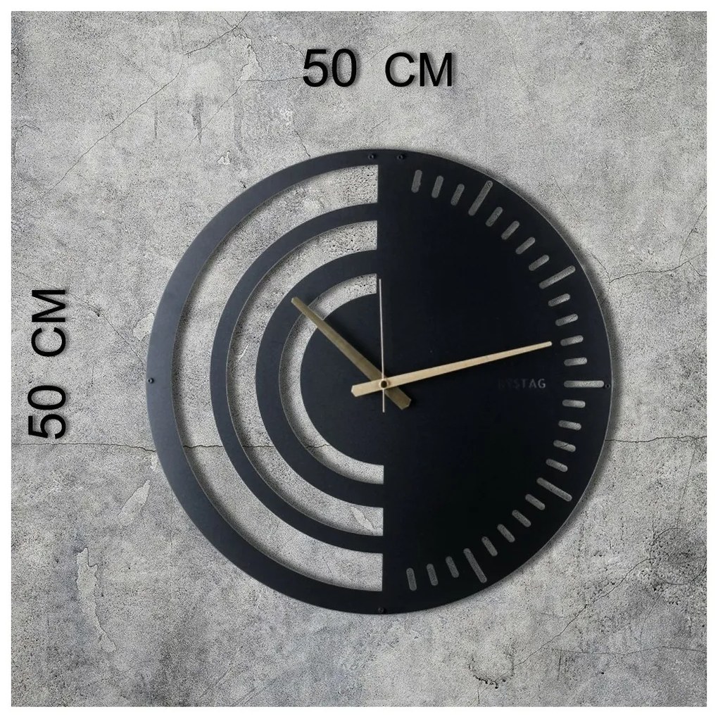 Falióra Chrono Fekete , 50 x 50 cm