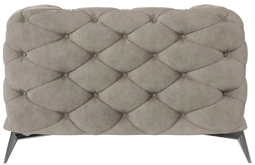 Szürkésbézs bársony fotel Chelsea – Ropez