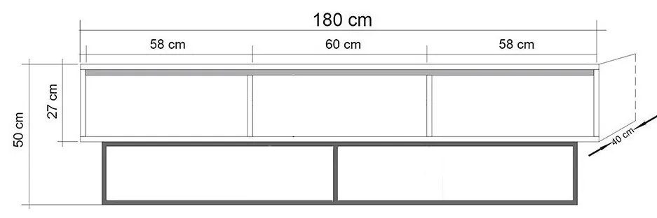 TV asztal/szekrény Mila 180. 1067163