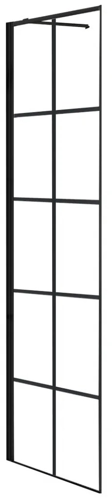 Rea - MOLIER zuhanyfal 90 x 190cm, fekete, REA-K8531