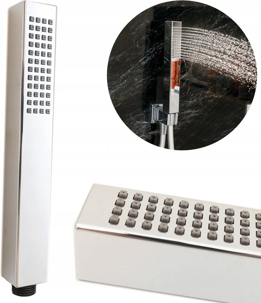 Modern Zuhanyfej Zuhanyhoz Karo Króm 1F Anti-calc SLU-40