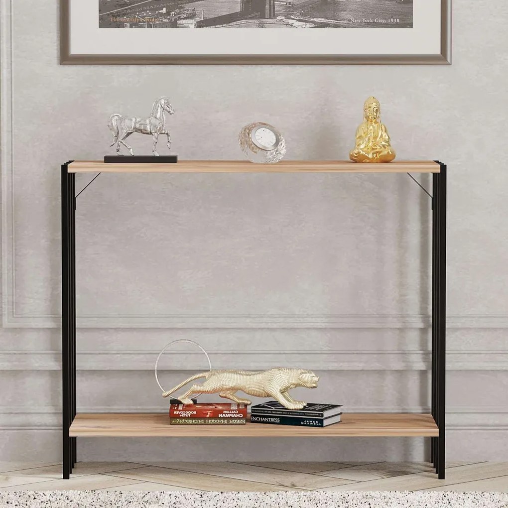 Konzolasztal, atlanti fenyő, 90x26x74 cm