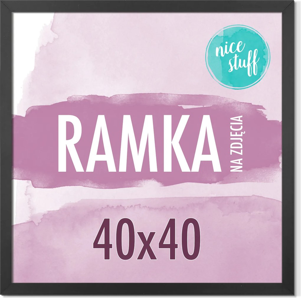 Keret 40x40 Képkeret 40x40 Képkeret négyzet alakú fekete Mdf