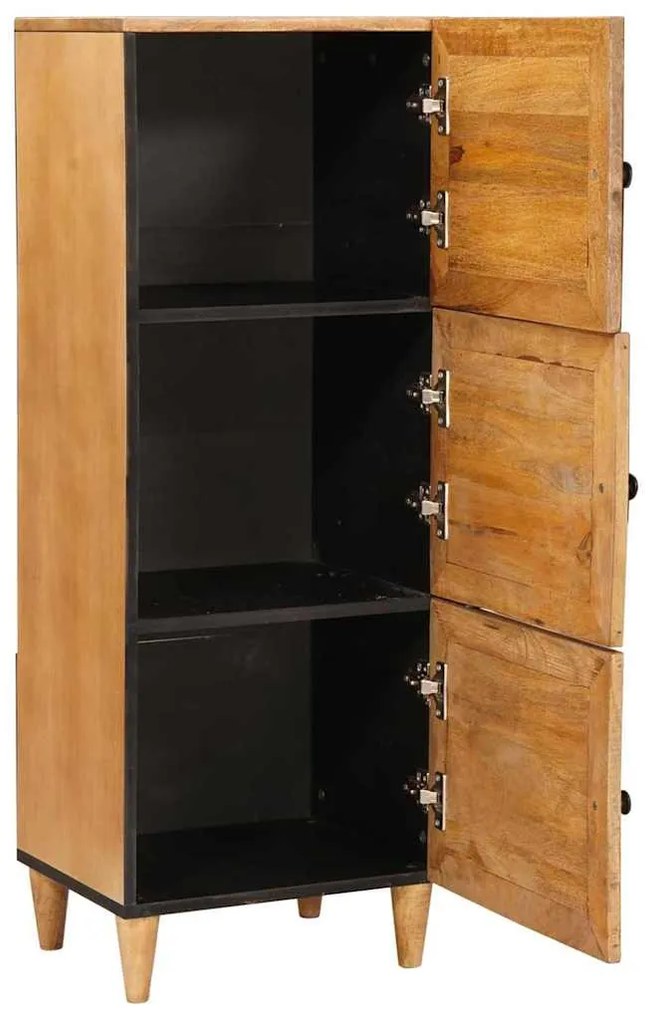 Magasfiú polcokkal Világosbarna 40 x 33 x 110 cm tömör mangófa