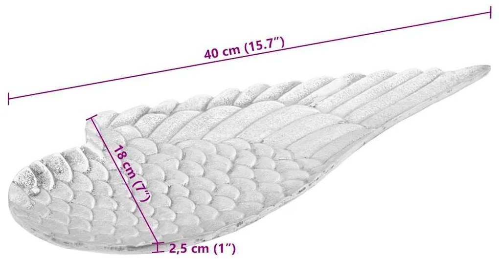 Gyümölcskosár 2 pcs Ezüst 40 x 18 x 4 cm Alumínium