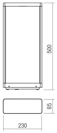 Redo 90581 - WAKE LED kültéri lámpa, 8 W, 230 V, 3000 K, 50 cm, IP65, antracit