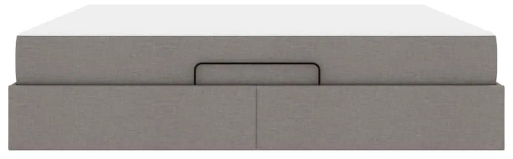 Ágykeret tárolóval Tópszínű 180 x 200 cm szövet