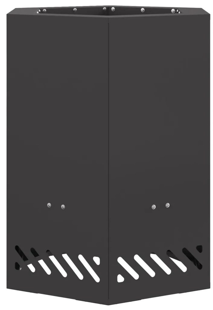 Fire Pit Black 38 x 38 x 51 cm Cold-rolled steel