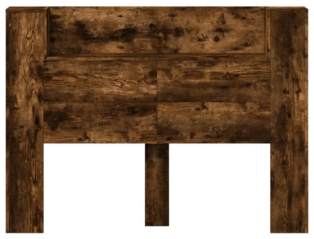 füstös tölgy színű áthidalószekrény LED-ekkel 140x16,5x103,5 cm