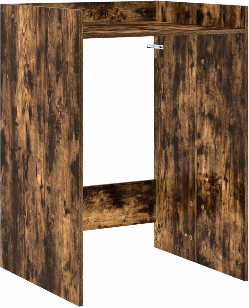 vidaXL Mosógép Szekrény Füstölt tölgy 67,5 x 62 x 97 cm Faanyag