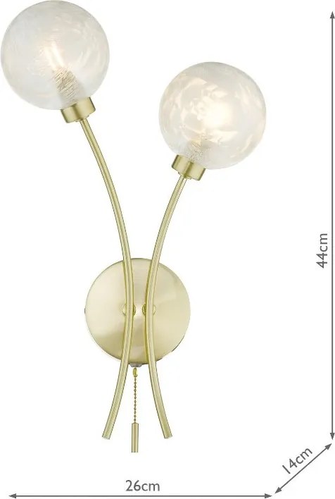 Dar Lighting AVARI AVA0941 Fali lámpa 2x25W/G9