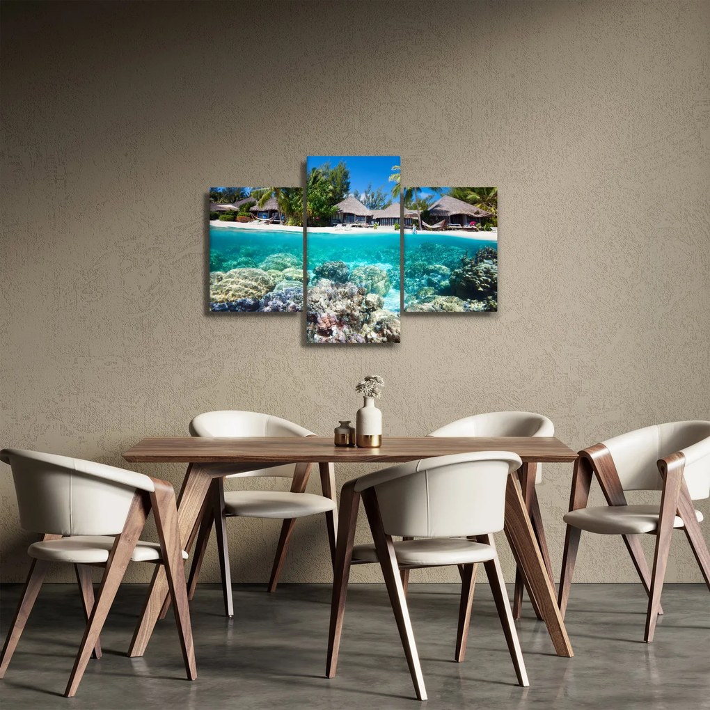 Tengerpart a trópusi szigeten képe (90x60 cm)