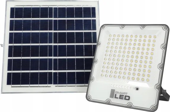 LED dimmelhető napelemes reflektor LED/150W/3,2V 5000K 15000 mAh IP65 fekete + távirányító