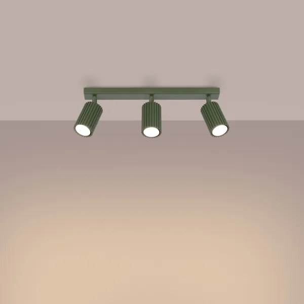 Sollux SL.1619 - Spotlámpa KARBON 3xGU10/10W/230V zöld
