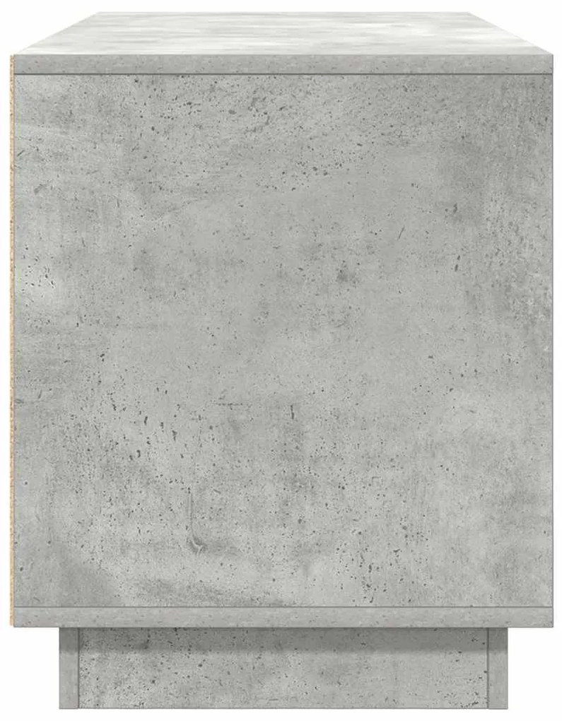 betonszürke TV-szekrény LED lámpákkal 100x41x50 cm