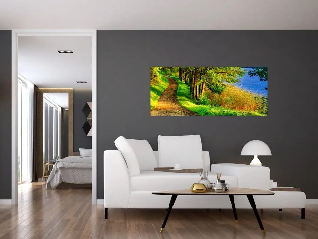 A víz menti sétányok képe (120x50 cm)