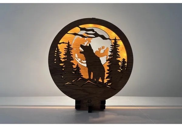 Li-Go 23574/DUB2 - LED dimmelhető asztali dekoráció LED/12W/230V 20x22 cm tölgy