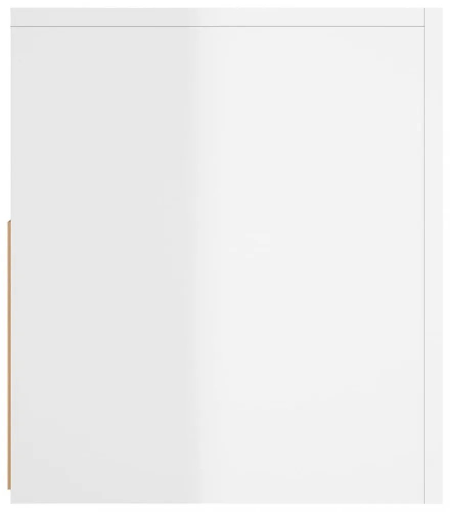 magasfényű fehér TV-szekrény LED lámpákkal 120 x 35 x 40 cm