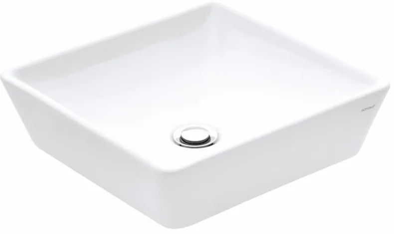 Sanovit DECENTE - PULTRA ültethető - Top Counter - porcelán mosdó - - 40 x 40 cm