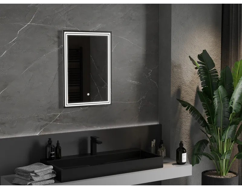 Mexen Taco, LED fürdoszobai tükör háttérvilágítással 50x70 cm, 6000K, páramentes, 9805-050-070-611-00