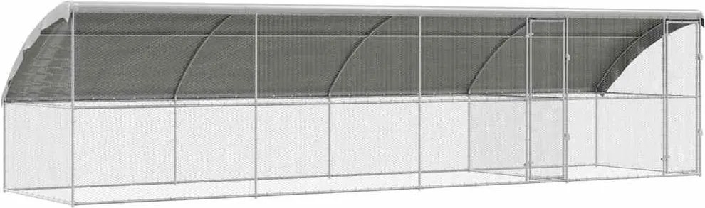 vidaXL Csirkeketrec 4 pcs Ezüst 800 x 200 x 198,5 cm Horganyzott acél