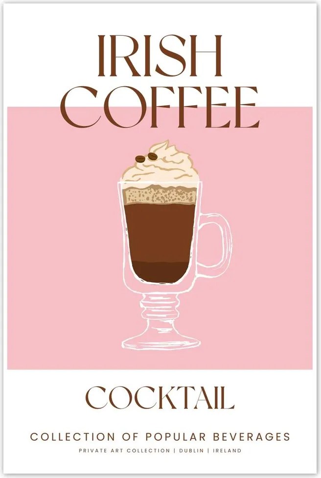 Poszterek 40x60 Ital Irish Coffee Alkoholos koktél