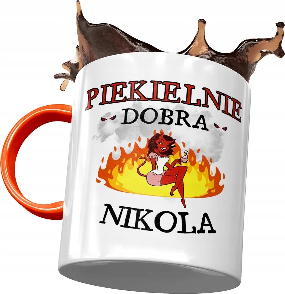 Narancssárga Bögre Nikola Feleség Nővér Ajándék Nyomtatott Fotóval