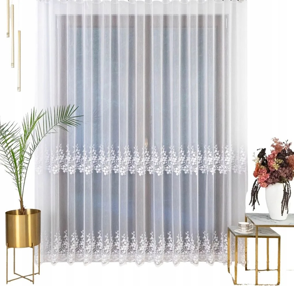 Kész finom függöny szalaghímzéssel, Prémium kollekció 350X230