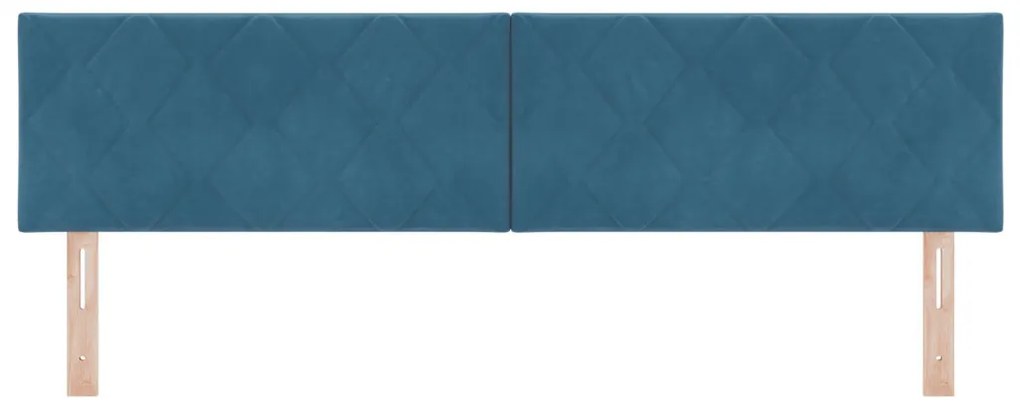 Fejtámla Gyémánt Blokkok Design Sötétkék 180 cm Bársony