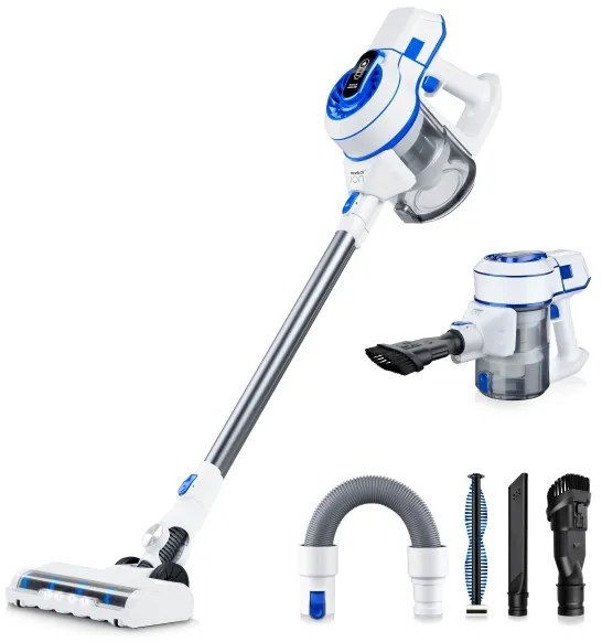 Niceboy ION Hurricane H5- Vezeték nélküli álló porszívó 2in1 150W/2200 mAh fehér/kék